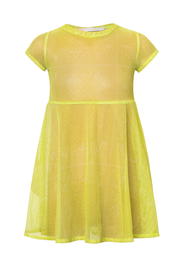 Maya Mini Dress Kids Lemon Fish