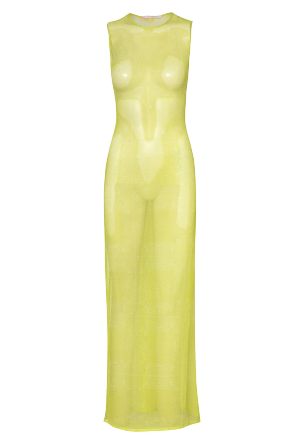 Maya Long Dress Cover Up Lemon